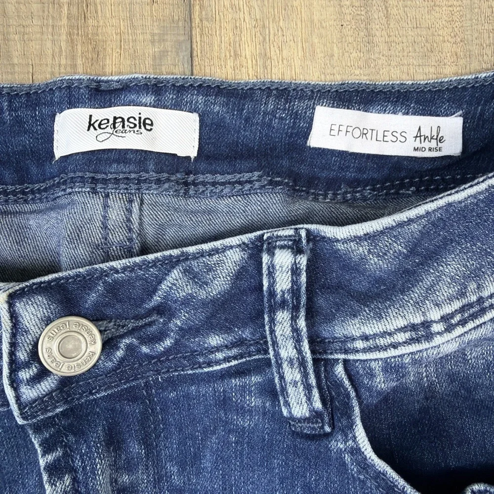 Kensie Effortless Ankle Jeans Womens 8 29 Mid Rise Slim Straight Stretch Denim‎
